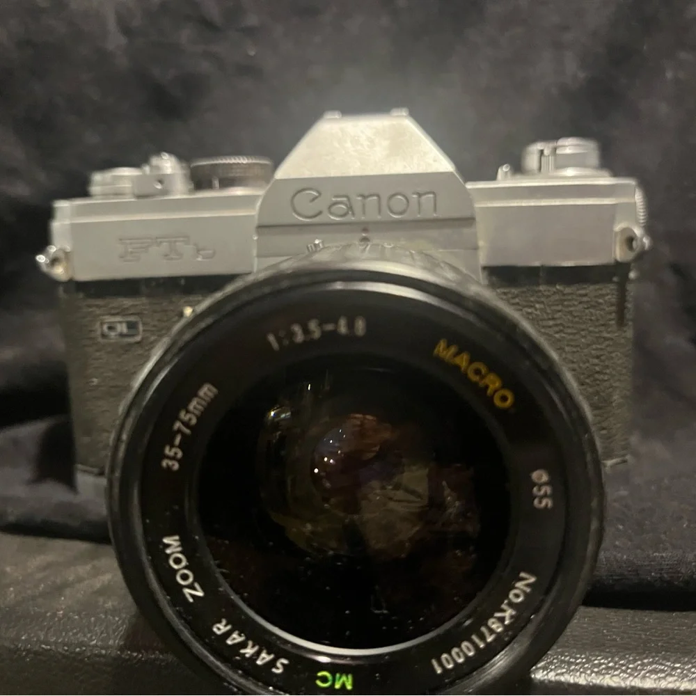 Canon Film Camera - Black and Silver